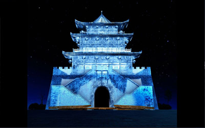 建筑三維創意投影